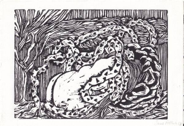 Linogravure "Les Ronces "