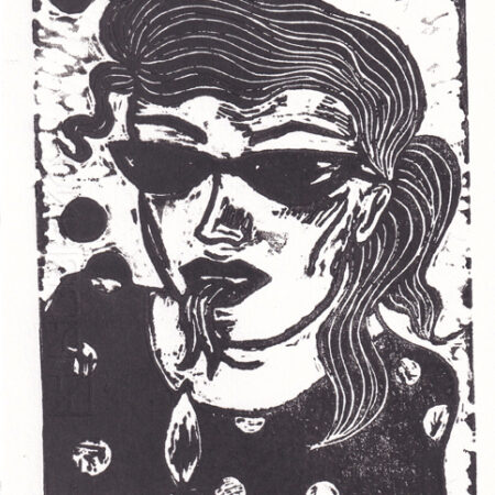 Linogravure "Autoportrait "