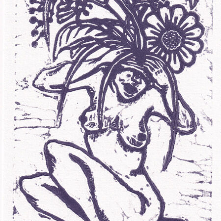 Linogravure "Le Bouquet"