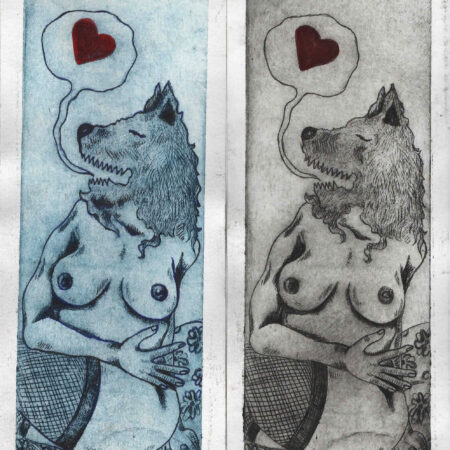 Gravure "Love wolftits".